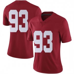 NCAA Women's Alabama Crimson Tide #93 Jah-Marien Latham Stitched College Nike Authentic No Name Crimson Football Jersey BT17L75XO